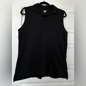 Lands' End Classic Black Sleeveless Top